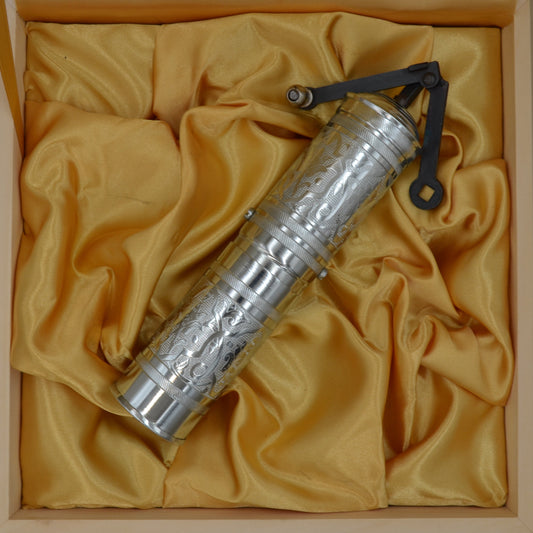 Coffee Mill Ornament - silver