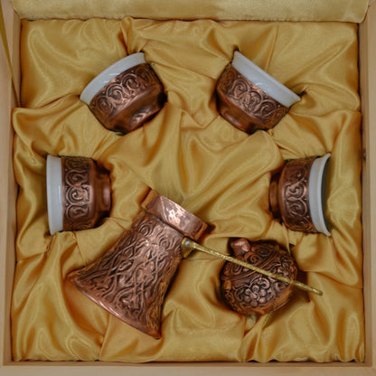 Coffee Set Copper Beg Mosque - 4 Cups - Rahatlook®