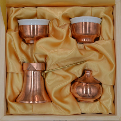 Coffee Set Copper Plain - 2 Cups - Rahatlook®