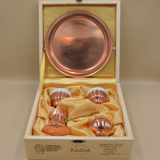 Coffee Set Copper Plain - 2 Cups - Rahatlook®
